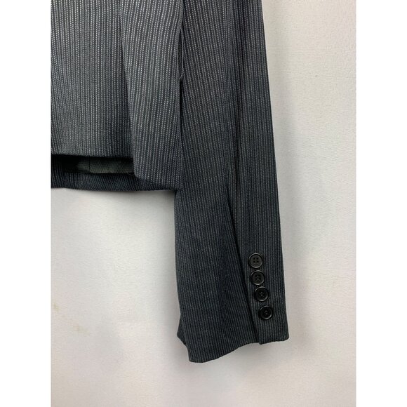 Women’s BCBG Maxazria Gray Striped Suit Set Size M and Pant Size 8 - Picture 9 of 15